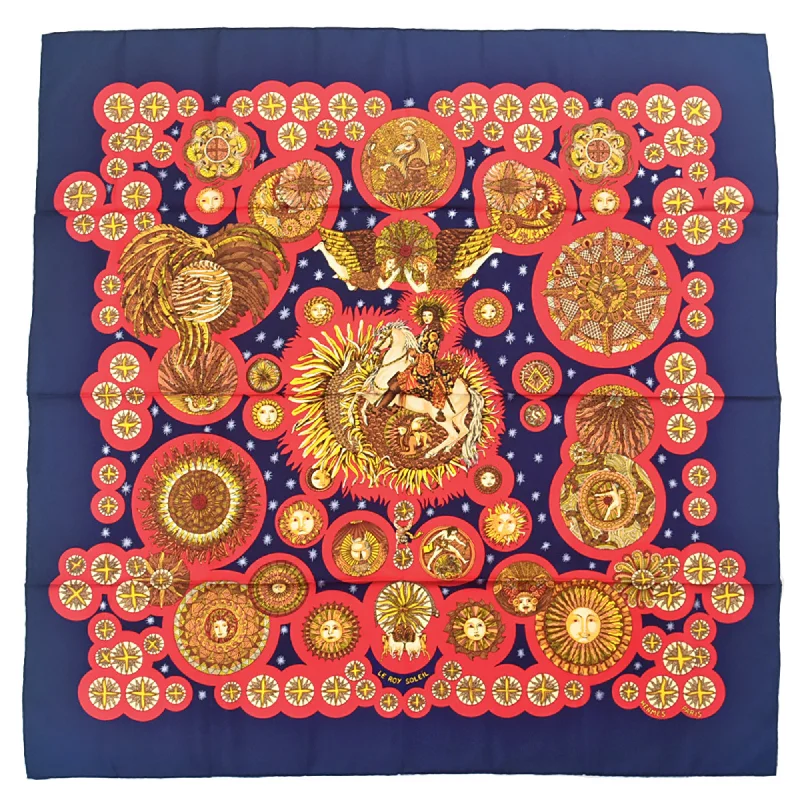 Hermes Navy  Color Silk Scarf (Pre-Owned)