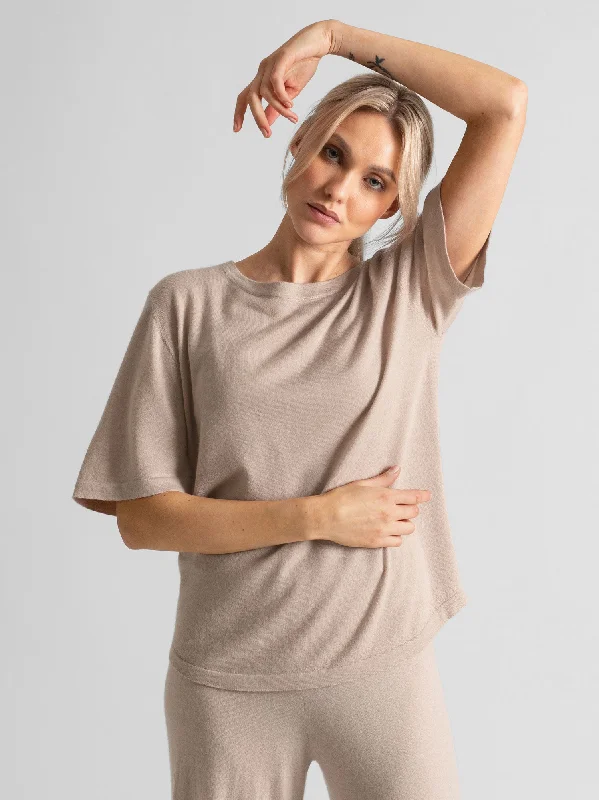 Cashmere top "Airy top" - feather