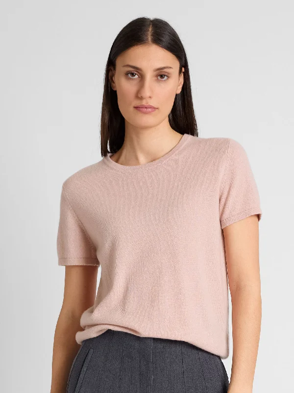 Cashmere T-shirt "Fresh" - rose glow