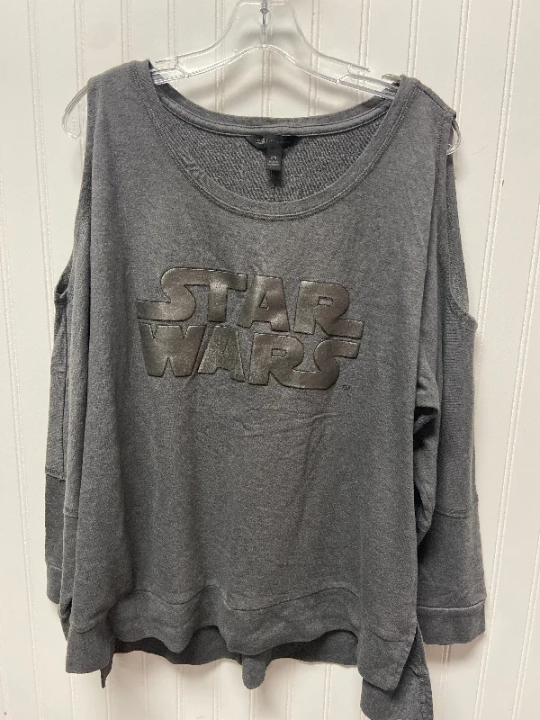 Sweatshirt Crewneck By Rock And Republic In Grey, Size: 2x