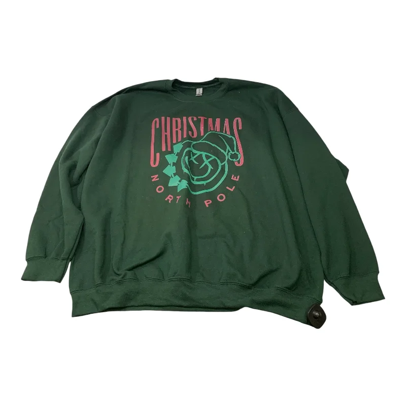 Sweatshirt Crewneck By Gildan In Green, Size: 3x