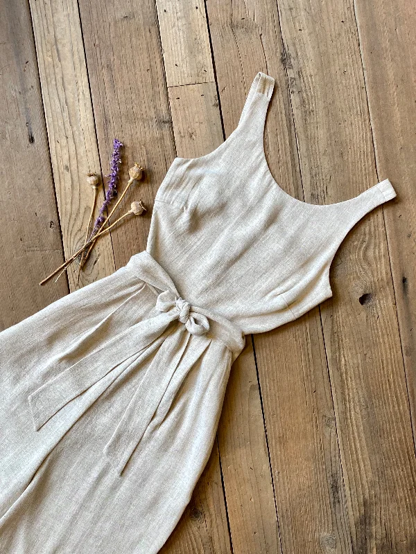 Liberty Jumpsuit in Oat Linen