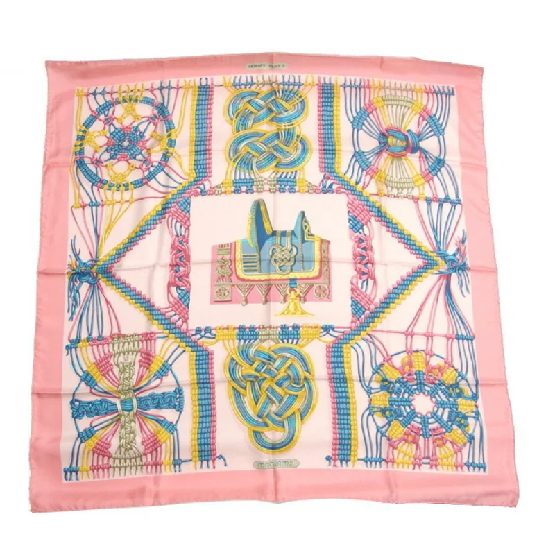 Hermes blue pink yellow Silk Scarf (Pre-Owned)