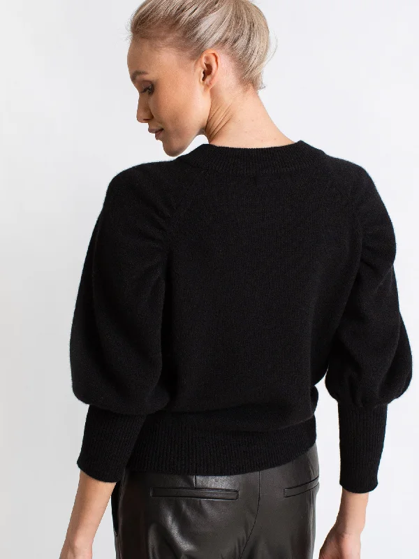 Cashmere sweater  "Aurora" - black