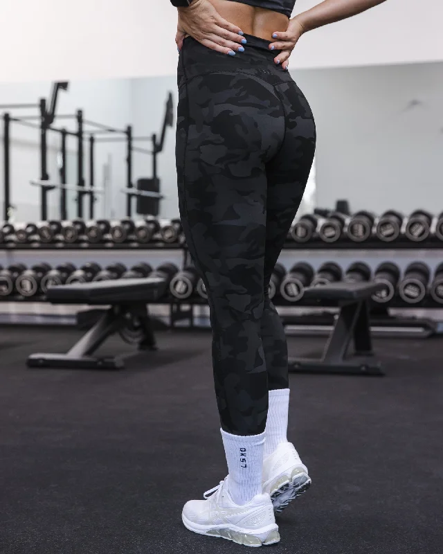 Elixir Full Length Leggings - Black Camo