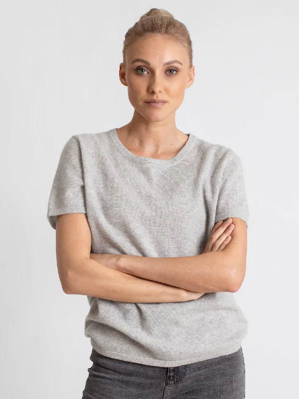 Cashmere T-shirt "Fresh" - light grey