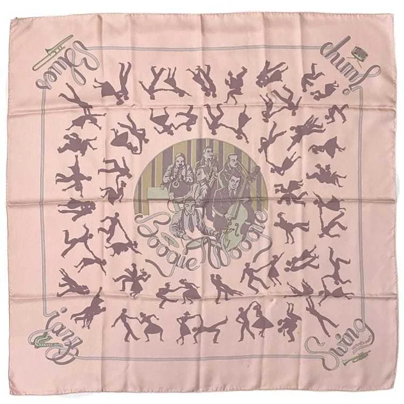 Hermes  pink Silk Scarf (Pre-Owned)