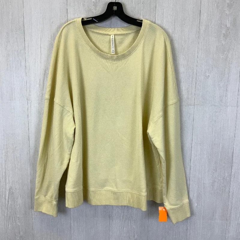 Sweatshirt Crewneck By Fabletics In Yellow, Size: 4x