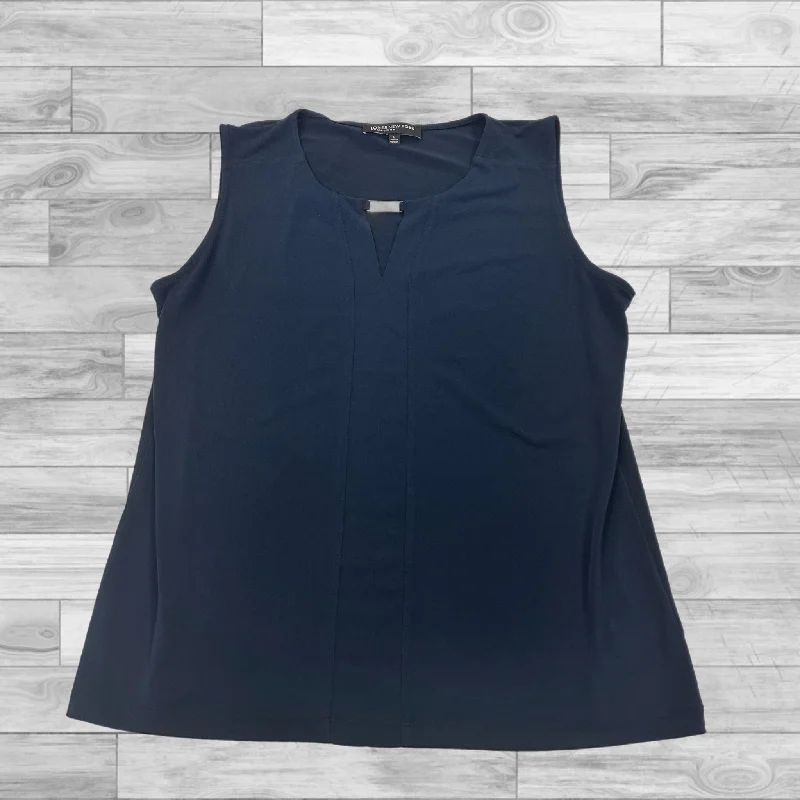 Top Sleeveless By Jones New York In Navy, Size: L