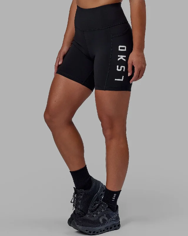 Rep Mid-Length Shorts - Black-White