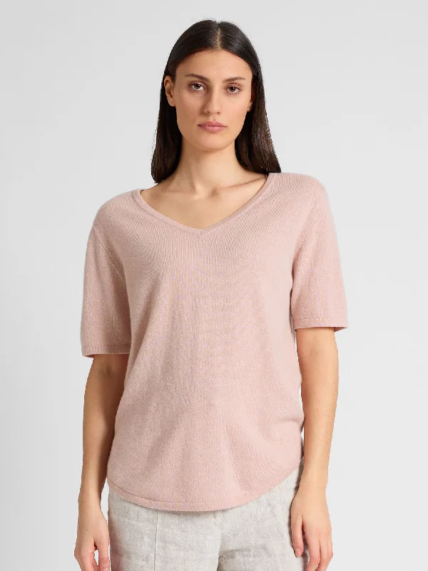 Cashmere T-shirt "Iben" - rose glow