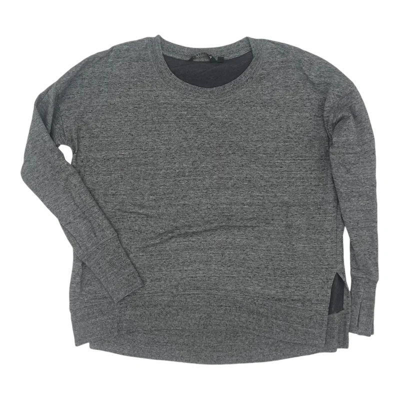 Athletic Sweatshirt Crewneck By Athleta In Grey, Size:L