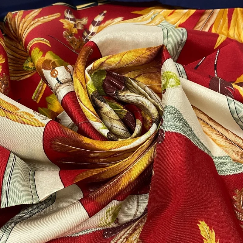 Hermes Navy  Color Silk Scarf (Pre-Owned)