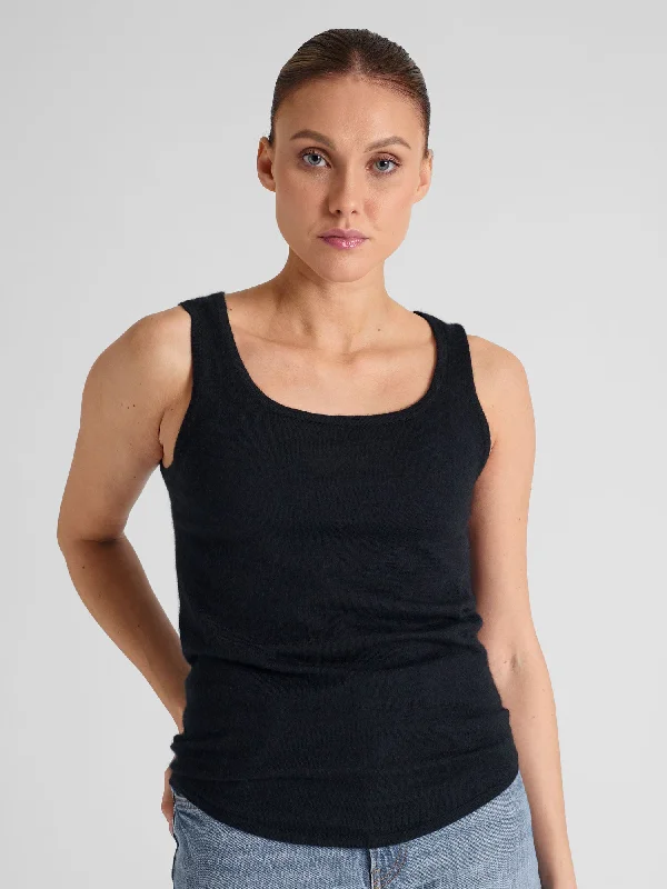 Cashmere top "Skin" - black