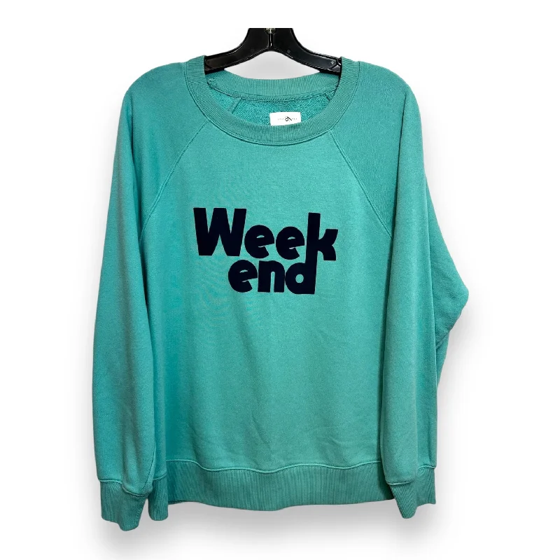 Sweatshirt Crewneck By Lou And Grey In Aqua, Size: M