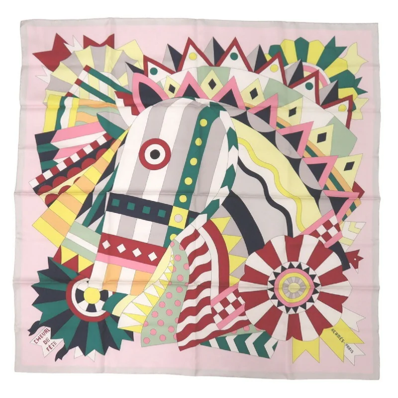 Hermes  pink Silk Scarf (Pre-Owned)