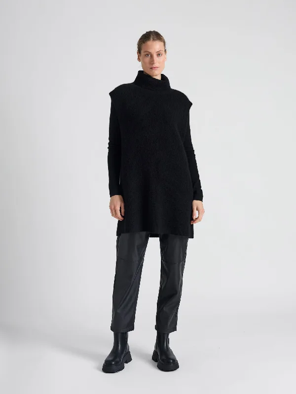 Cashmere vest " Vedis" -  Black