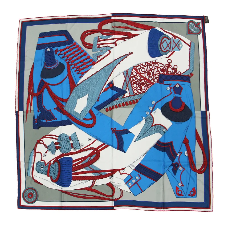 Hermes blue  Color Silk Scarf (Pre-Owned)