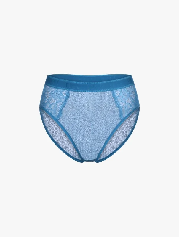 ELLE 24/7 Lace High Waisted Brief - Blue