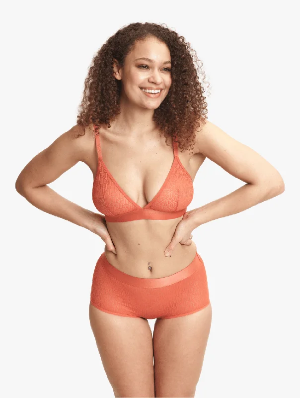 ELLE Icon Lace High Waisted Brief - Orange