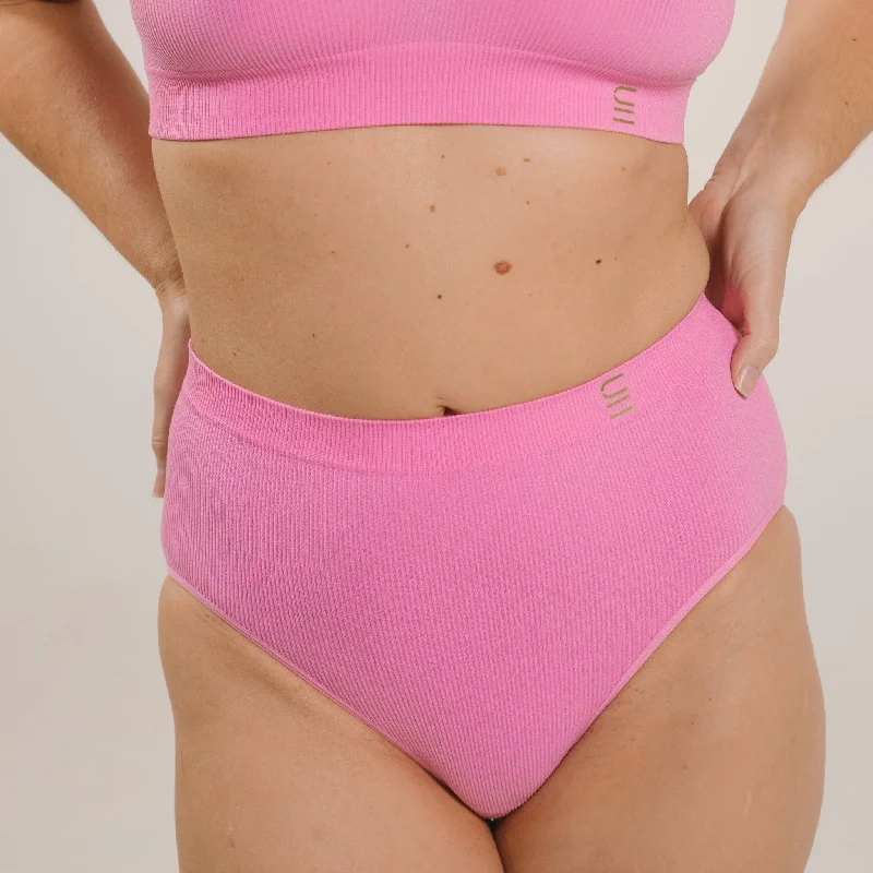 High Waist Brief - Recycled Seamfree - Pink