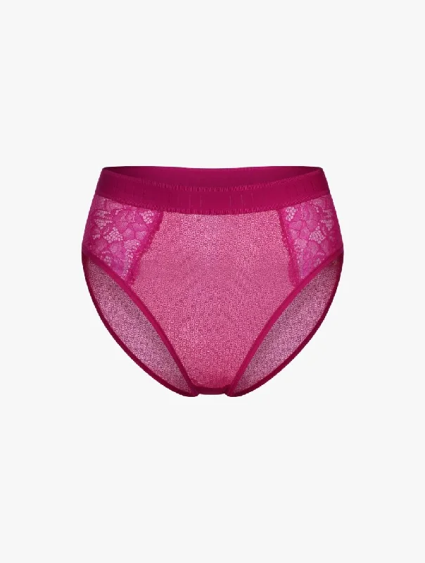 ELLE 24/7 Lace High Waisted Brief - Pink