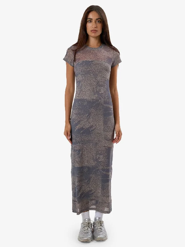 In Formation Mesh Dress - Graphite