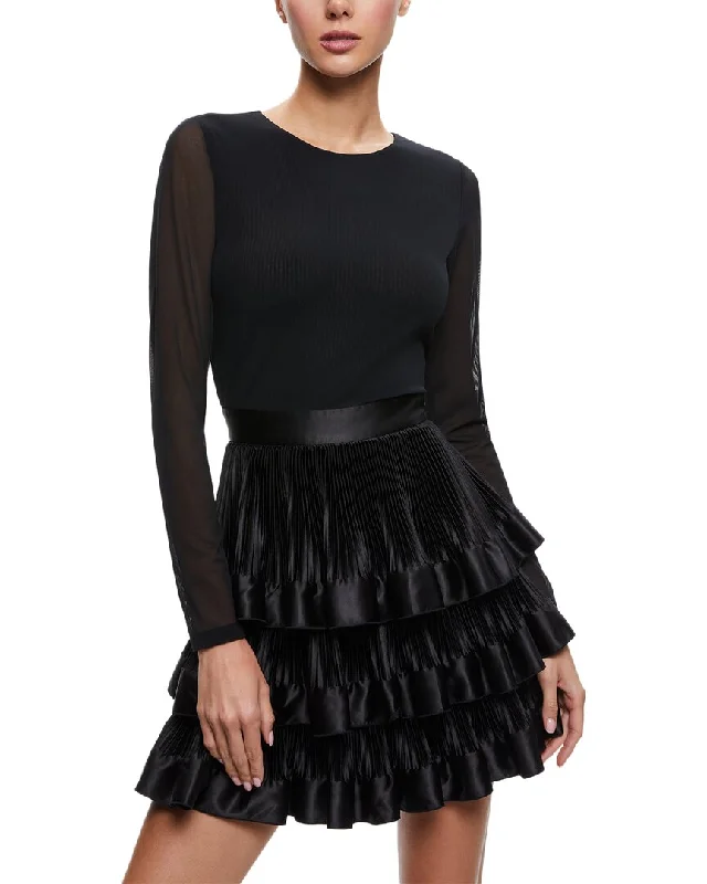 alice + olivia Chara Tiered Ruffle Mini Dress