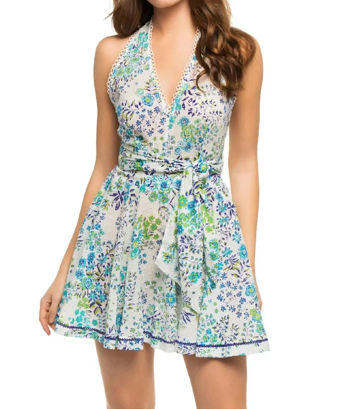 Beth Mini Dress In Blue Queen Liberty