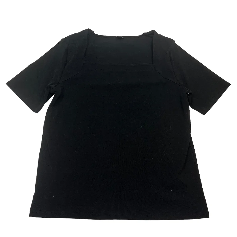 Black Top Short Sleeve Ann Taylor, Size Xl