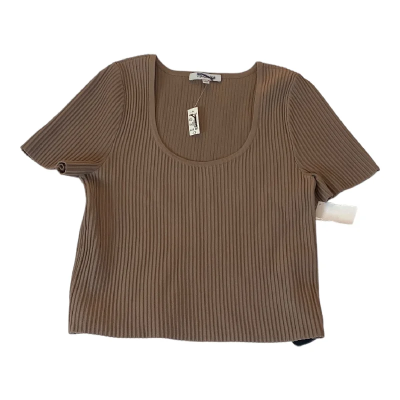 Brown Top Short Sleeve Madewell, Size L