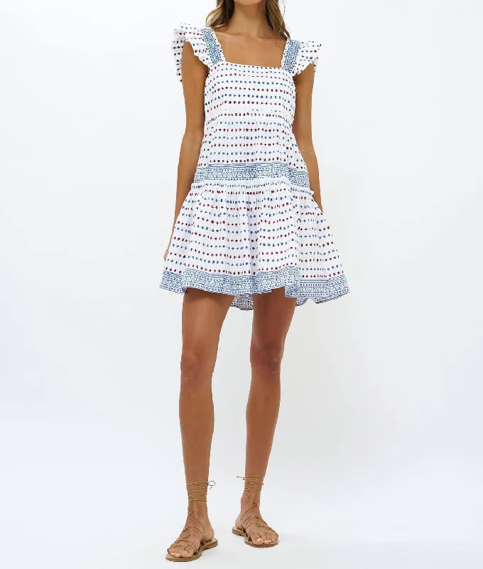 Ellis Mini Dress In Ellis Blue