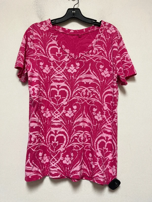 Pink Top Short Sleeve Basic Fresh Produce, Size M