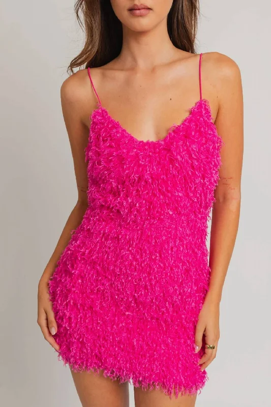 Spaghetti Mini Dress In Pink