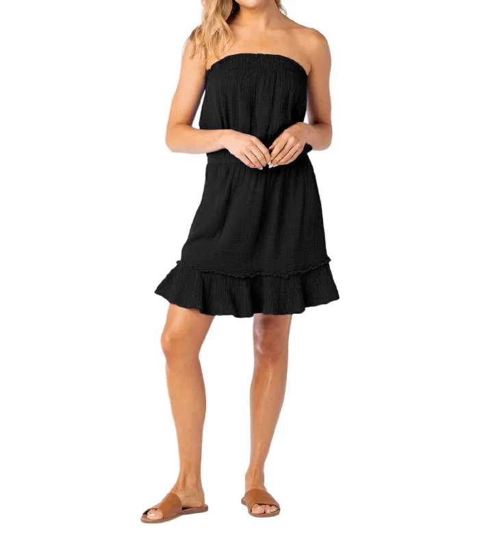 Tahira Sleeveless Mini Dress In Black