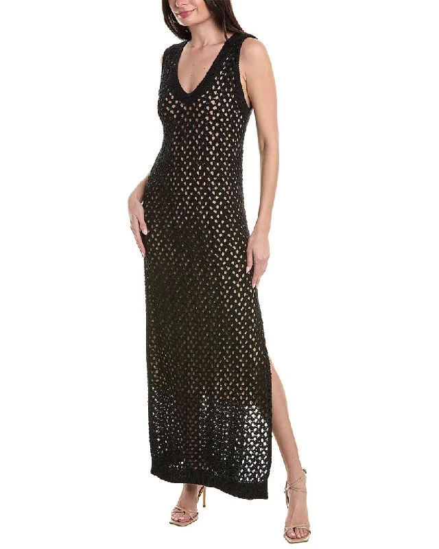 Brunello Cucinelli Linen & Silk-Blend Maxi Dress