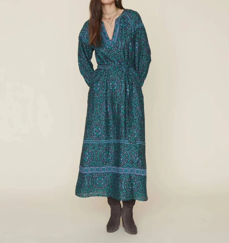 Isobel Maxi Dress In Green Smoke