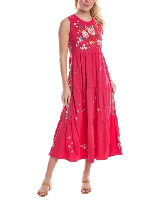 Johnny Was Ceretti Tiered Maxi Tank Dress