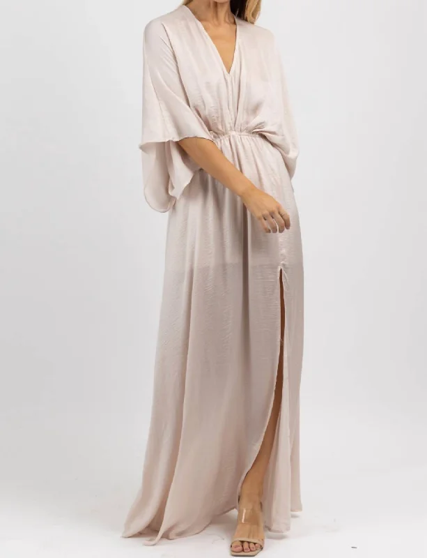 Sunday Muse Maxi Dress In Champagne