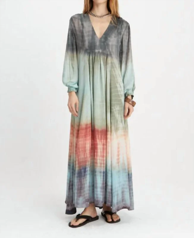 Tortuguitas Vesta Maxi Dress In Neutral Ombre