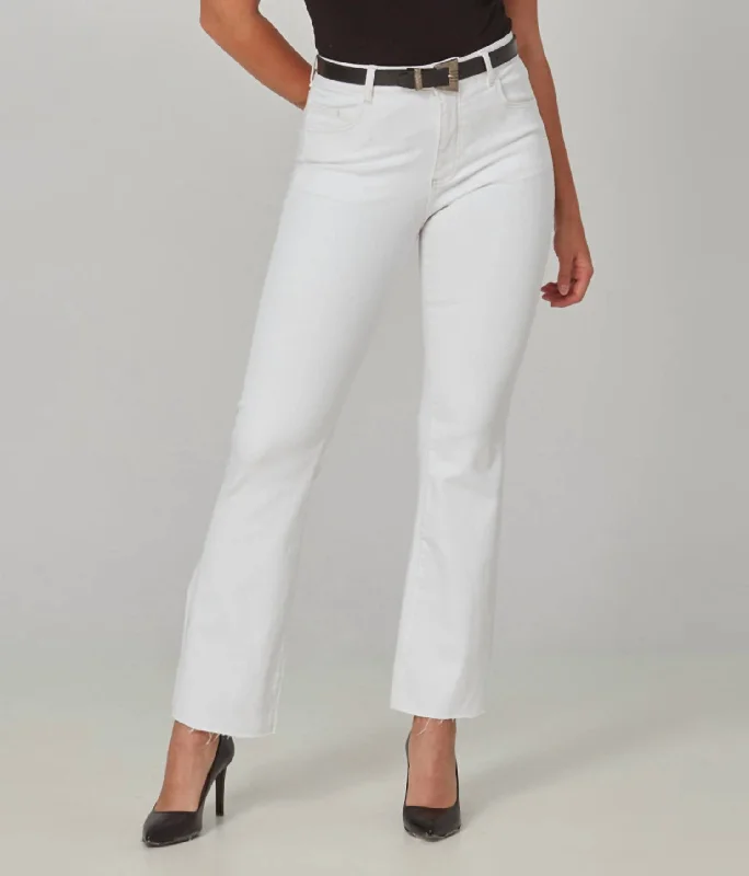 Billie High Rise Bootcut Jeans In White