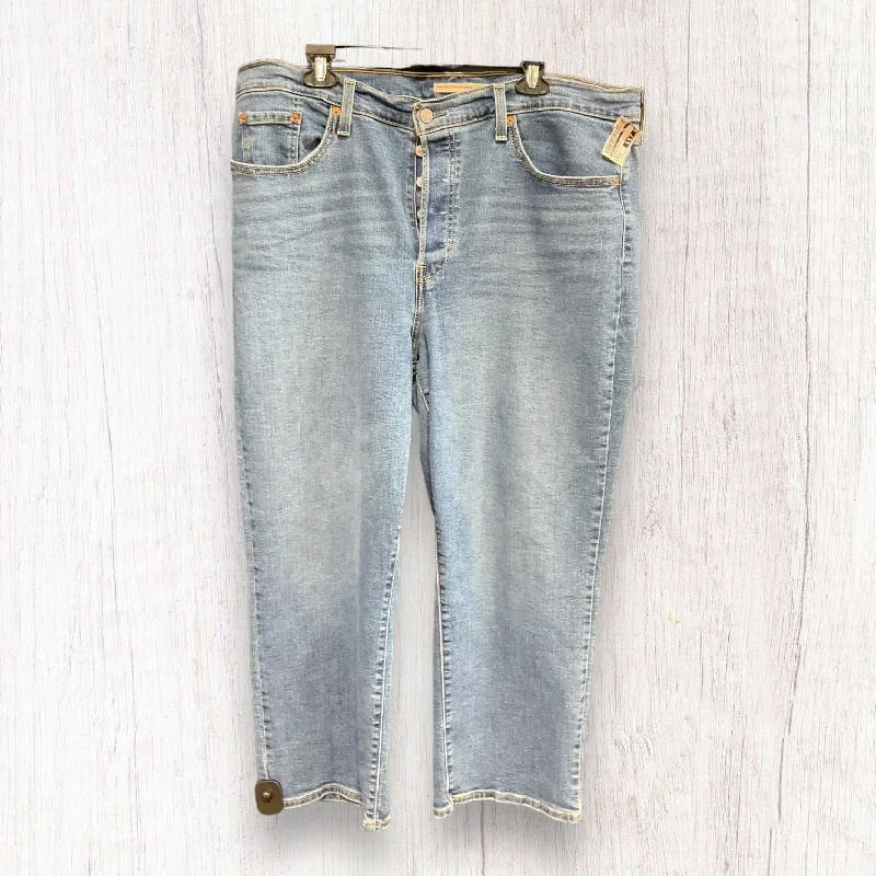 Blue Denim Jeans Cropped Levis, Size 18