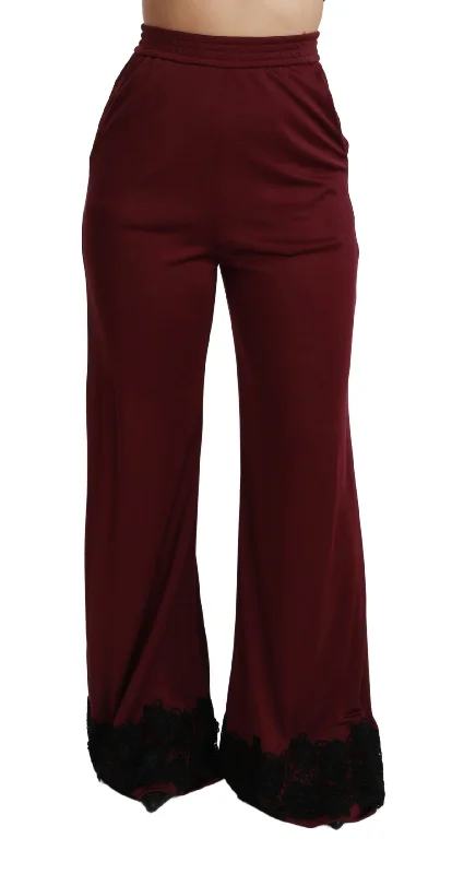 Dolce & Gabbana Elegant  High Waist Wide Leg Women's Trousers