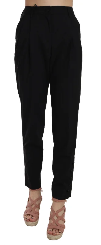 Dolce & Gabbana Elegant Pleated Tape  Women's Trousers