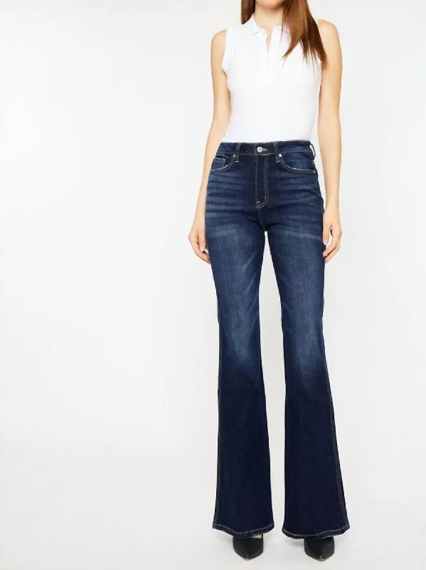 Laura Flare Jeans In Dark Stone Wash