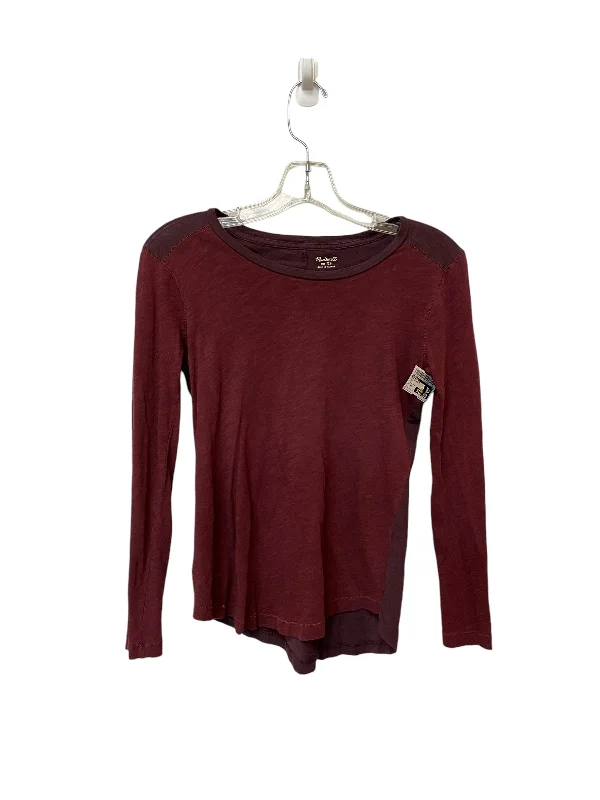 Top Long Sleeve Basic By Madewell In Red, Size: Xs