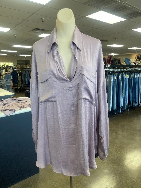 Top Long Sleeve By Free People In Purple, Size: M