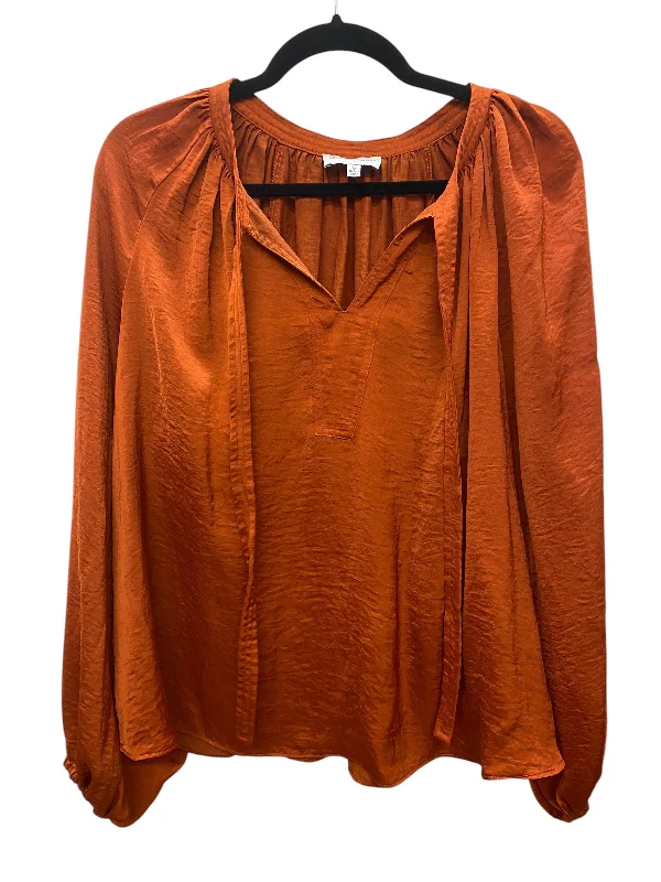 Top Long Sleeve By Gibson And Latimer In Orange, Size: M