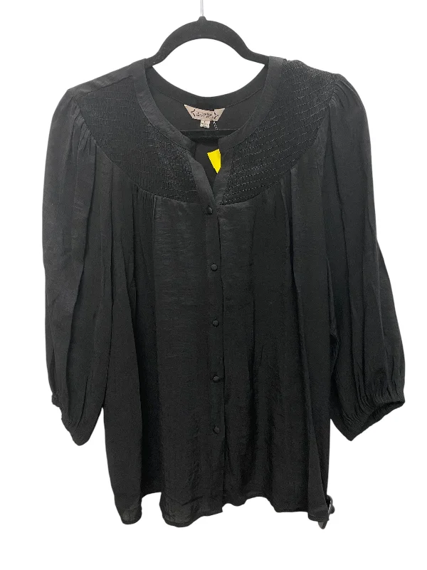 Top Long Sleeve By Nanette By Nanette Lepore In Black, Size: L