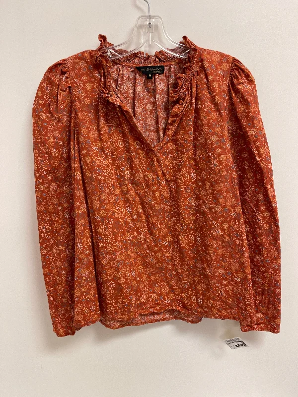 Top Long Sleeve By New Directions In Brown, Size: L